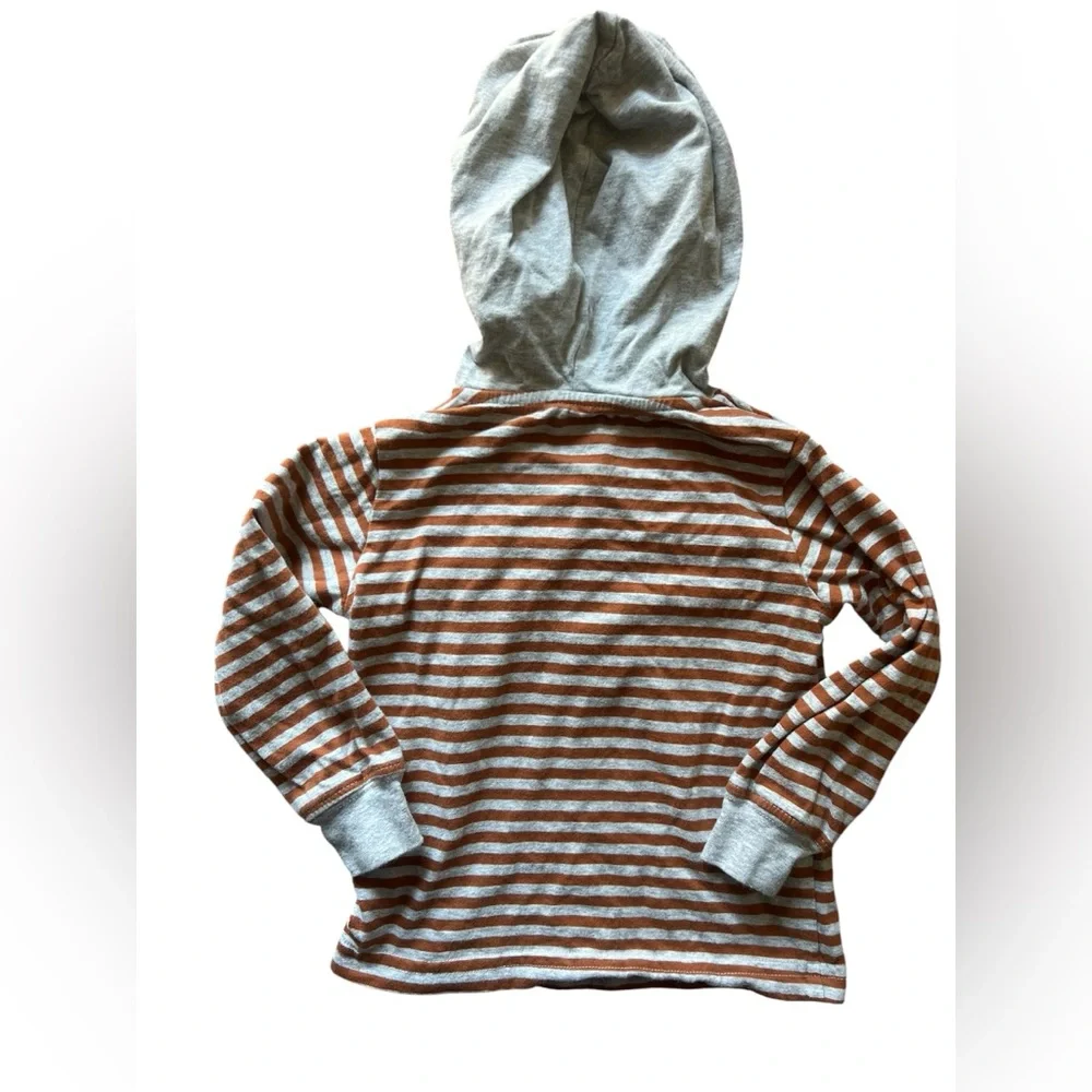 Carter’s Toddler Boy Brown Gray Striped Hoodie | 2T